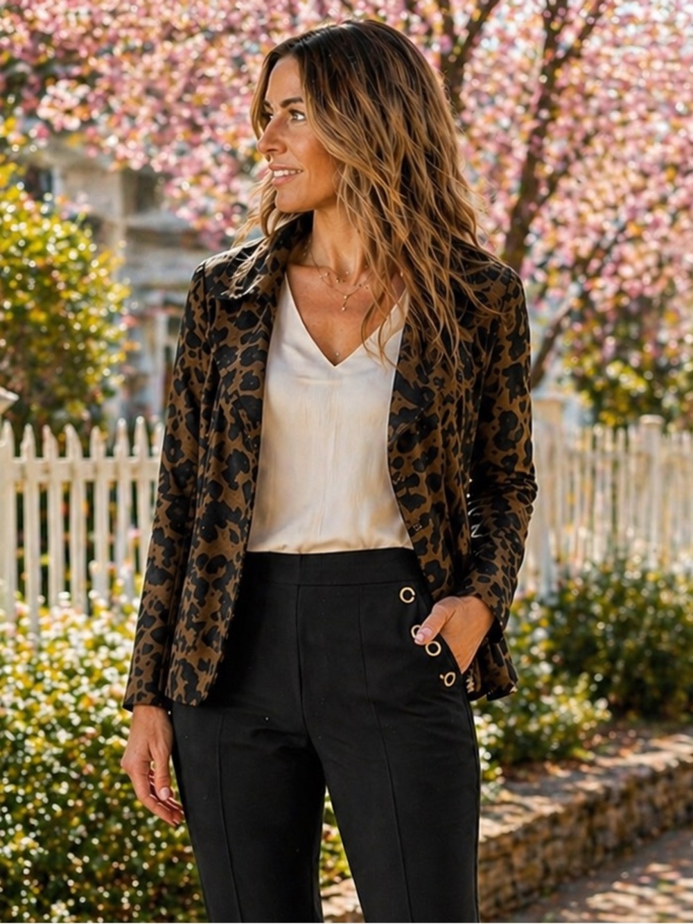 INC International Concepts Leopard Print Jacket Size Large 🐆✨